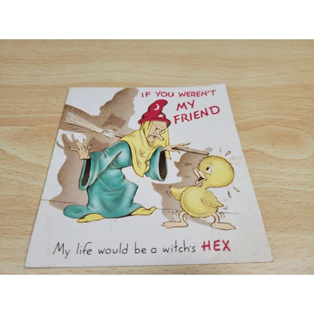 Vintage Stanley Witch Halloween  Greeting Card